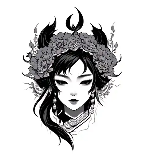 Sukuna Face tattoo design idea