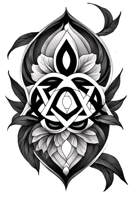 Kabbalah symbols sternum tattoo black for female tattoo design idea