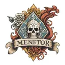 an ace of spades card with a banner above it that says "Memento Mori" tattoo design idea