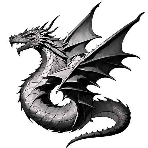 Smaug wrapped tattoo design idea