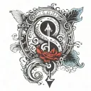 "are you in pain like I am" shaped like question mark tattoo design idea