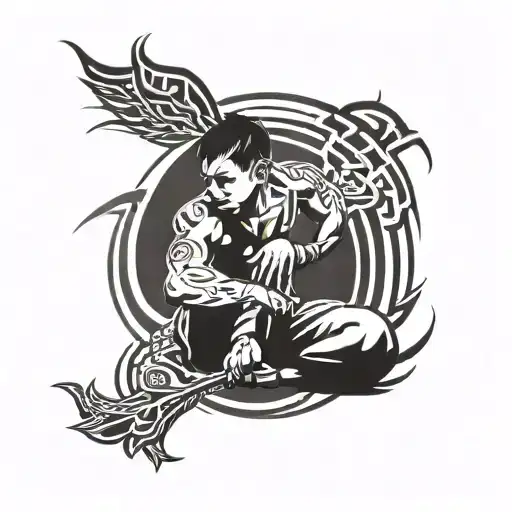 A struggling boy who fights daily to become a better and successful man tattoo design idea