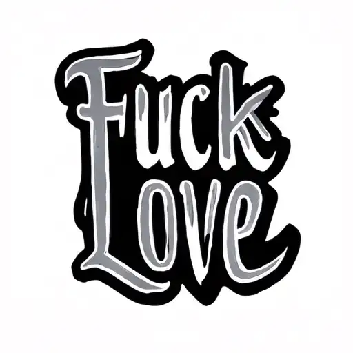 minimalist tattoo words saying fuck love tattoo design idea