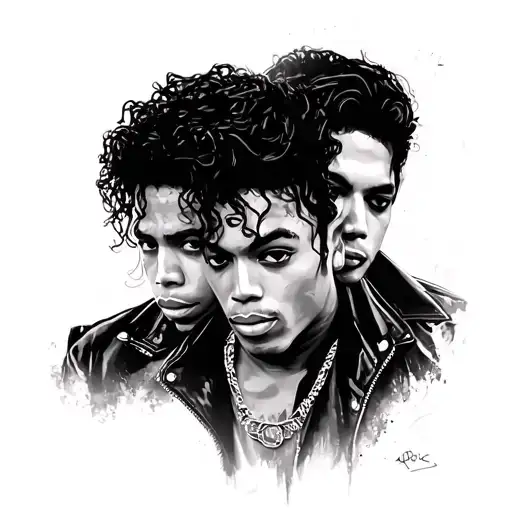Chris Brown and Michael jackson tattoo design idea