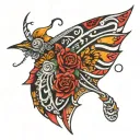 barcode black owned tattoo design idea