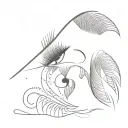 eyelashes that look like open hand tattoo design idea