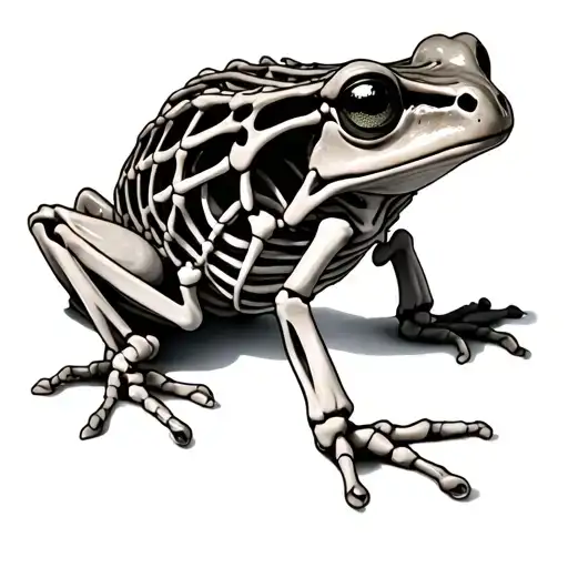 Frog Skeleton tattoo design idea