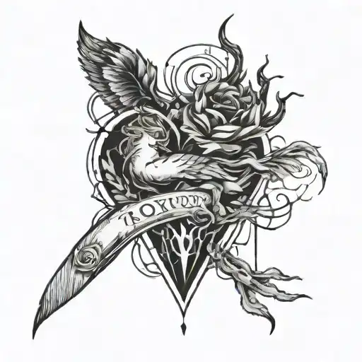 trauma love 1 person 10years 3 break ups tattoo design idea