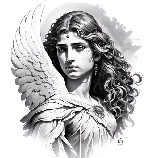 Gabriel Angel tattoo design idea