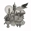 punjab map tattoo design idea