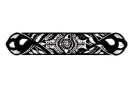 karna win symbol surrounded tattoo design idea