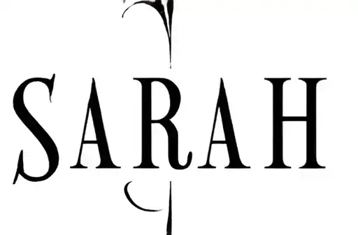 "SARAH" tattoo design idea
