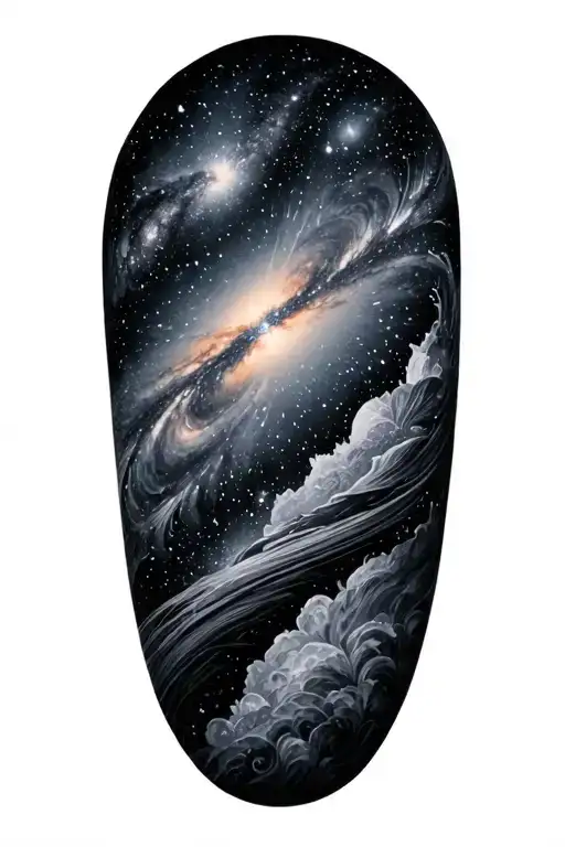 milky way galaxy tattoo design idea
