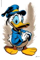 donald duck tattoo design idea