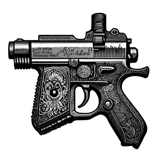 Uzi gun tattoo tattoo design idea