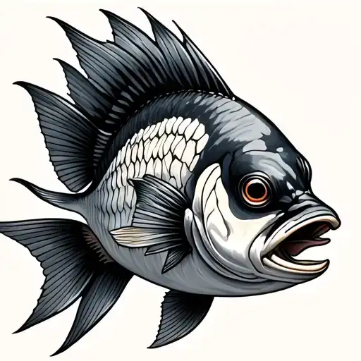 haida fish tattoo design idea