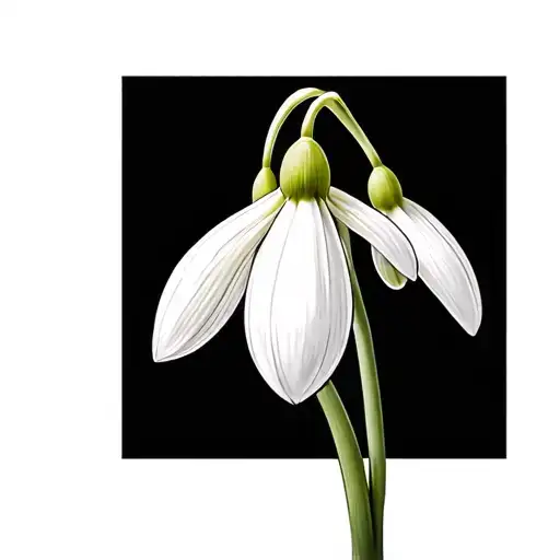 Snowdrop tattoo design idea