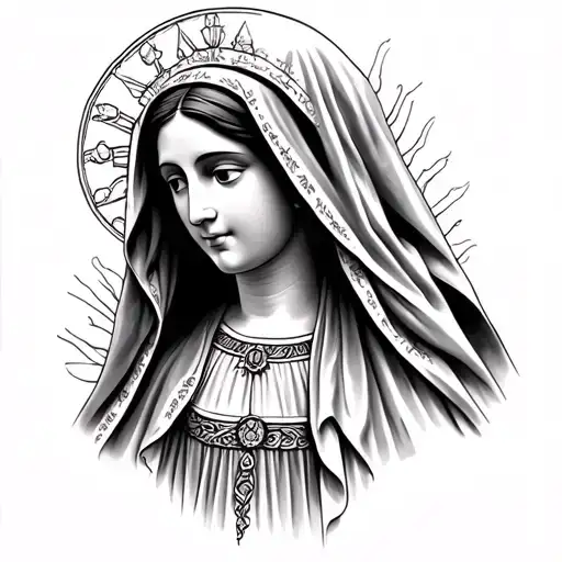 Our Lady of Fatima tattoo design idea