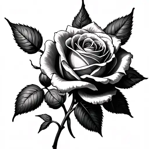 nihil est in aeternum, with a rose losing it"s petals in the back tattoo design idea