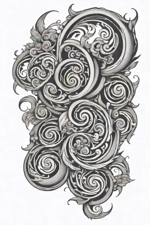 swirly design tattoo design idea