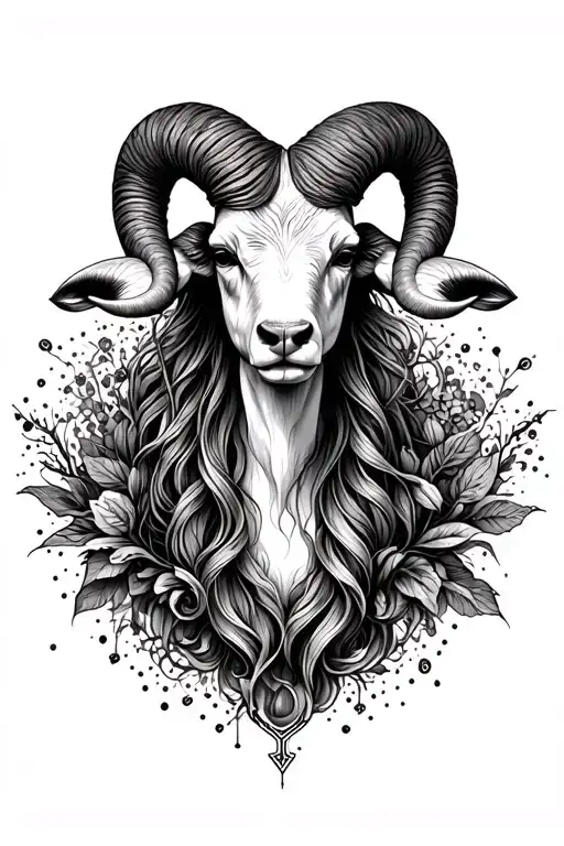 Aries zodiac tattoo design idea