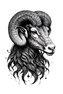 Aries zodiac tattoo design idea