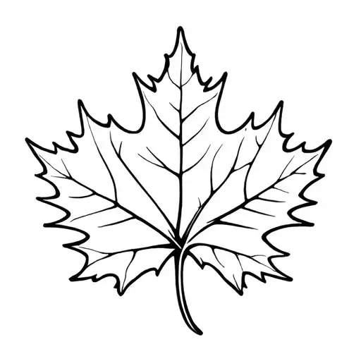 maple leaf with heart morphing tattoo design idea