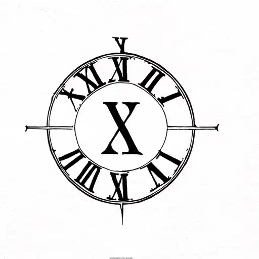 1995 Roman's numerals tattoo design idea