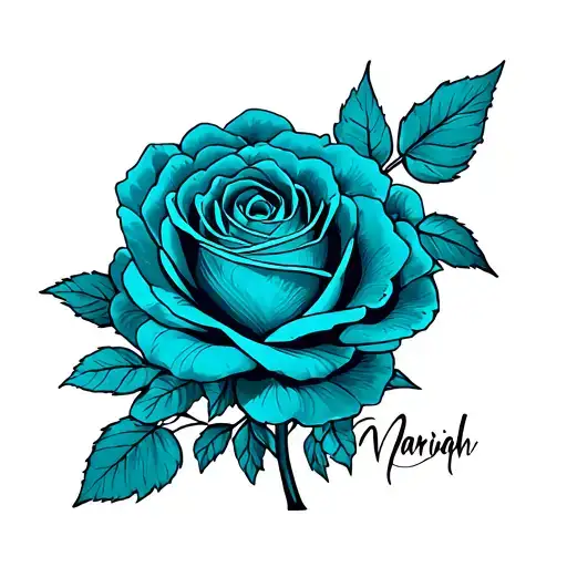 "Nariyah" Roses Blooming tattoo design idea