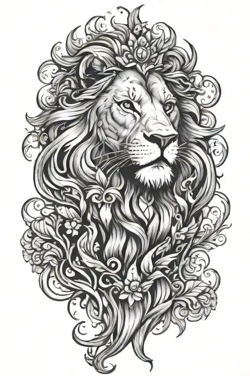 shining light, God is gracious and lion maors tattoo tattoo design idea