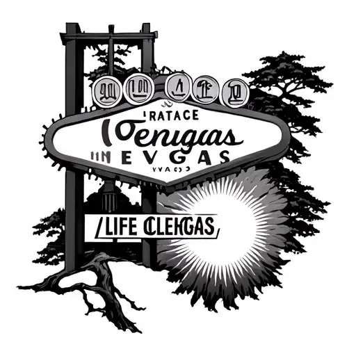 life tree japan sun vegas sign sleeve tattoo tattoo design idea