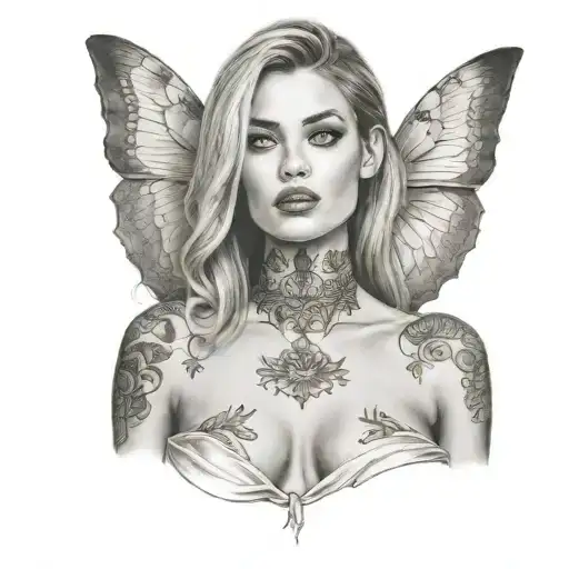 sexy girl titties shaped like tattoo design idea