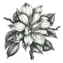 magnolia tree tattoo design idea