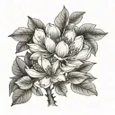 magnolia tree tattoo design idea