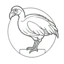 dodo bird sitting on a window tattoo design idea