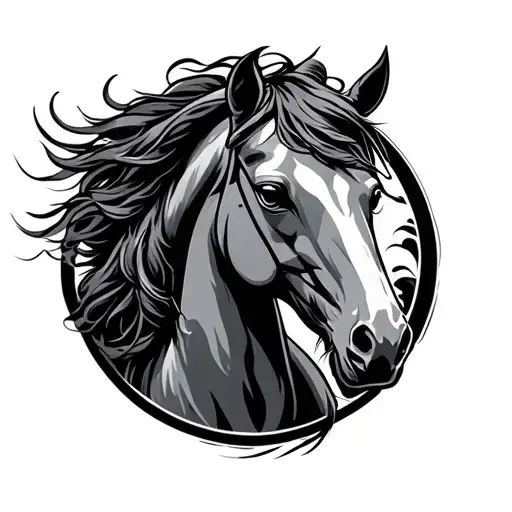 Japanese Horse tattoo design idea
