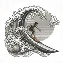 Surf tattoo design idea