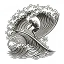 Surf tattoo design idea