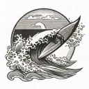 Surf tattoo design idea
