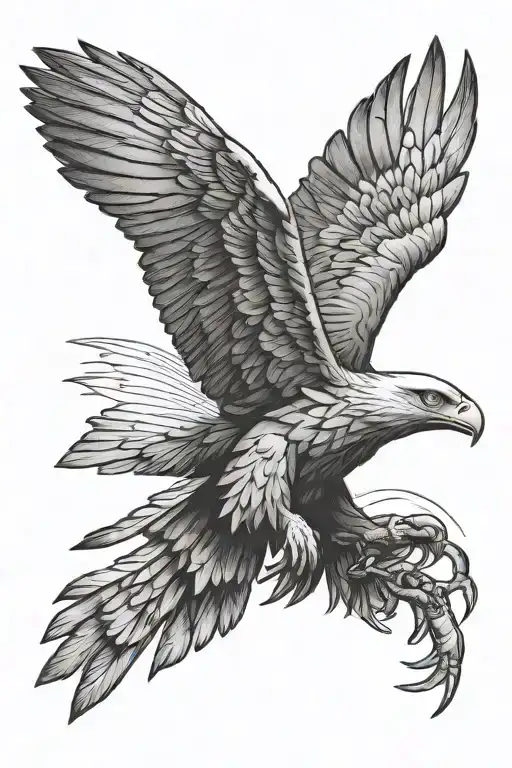 Philippines eagle flying tattoo design idea