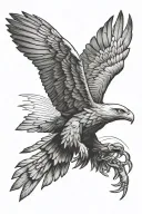 Philippines eagle flying tattoo design idea