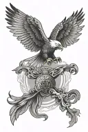 Philippines eagle flying tattoo design idea