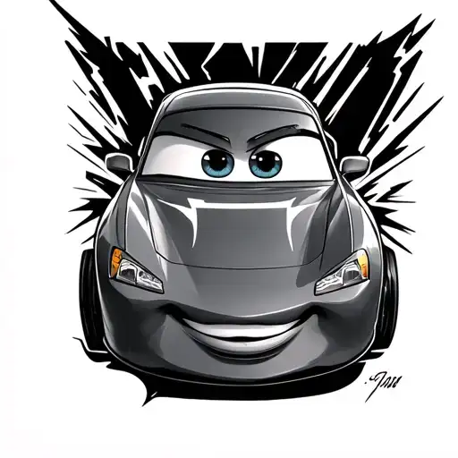 Lightning Mcqueen tattoo design idea