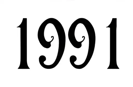 "1991" tattoo design idea