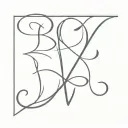 text "DV" tattoo design idea