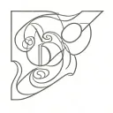 text "DV" tattoo design idea