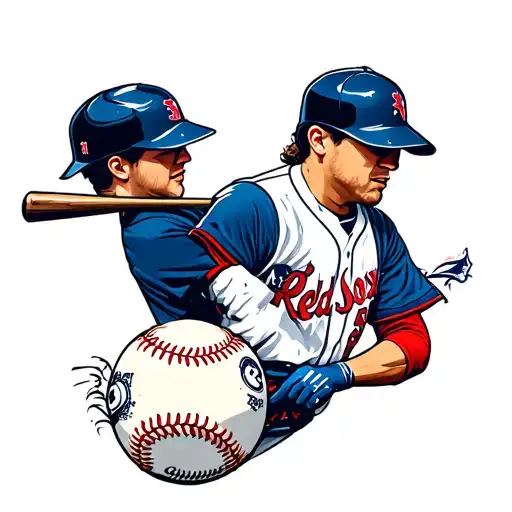 red sox and blue jays holding a baseball tattoo design idea