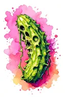 zombie pickle tattoo design idea