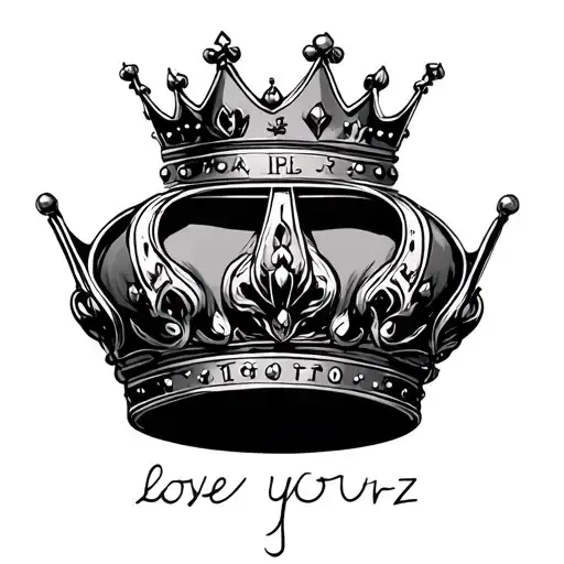 love yourz j cole crown tattoo design idea