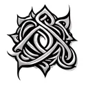 Celtic tribal patterns tattoo design idea